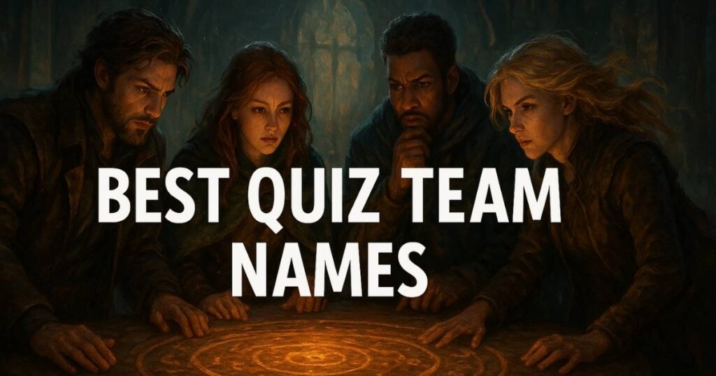 Best Quiz Team Names