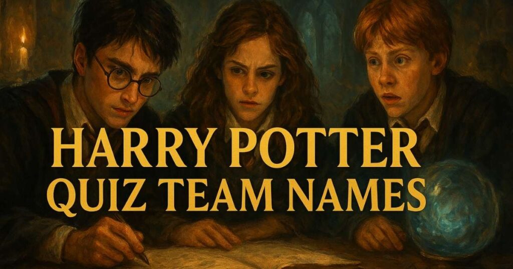 Harry Potter Quiz Team Names