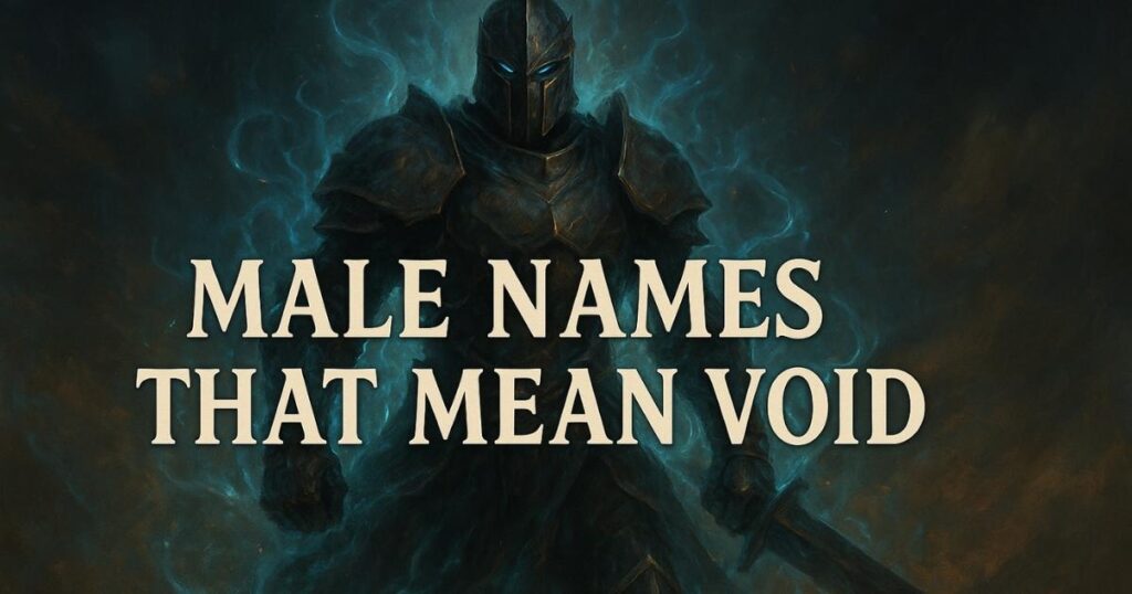 Male Names That Mean Void