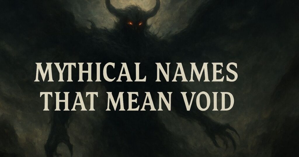Mythical Names Meaning Void