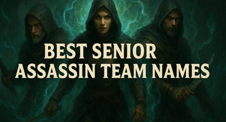 750+ Best Senior Assassin Team Names: Funny, Epic & Unique Ideas