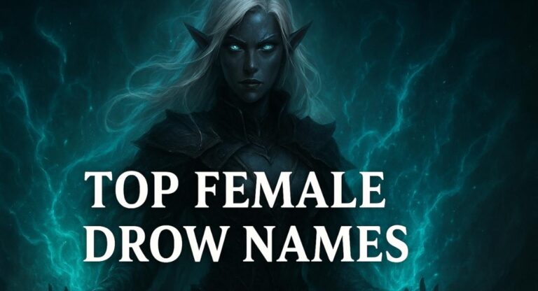 999+ Top Female Drow Names List: Best Drow Names Female & Male Dnd Drow Names Guide