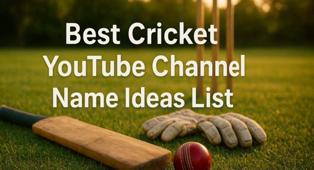 Best Cricket YouTube Channel Name Ideas List
