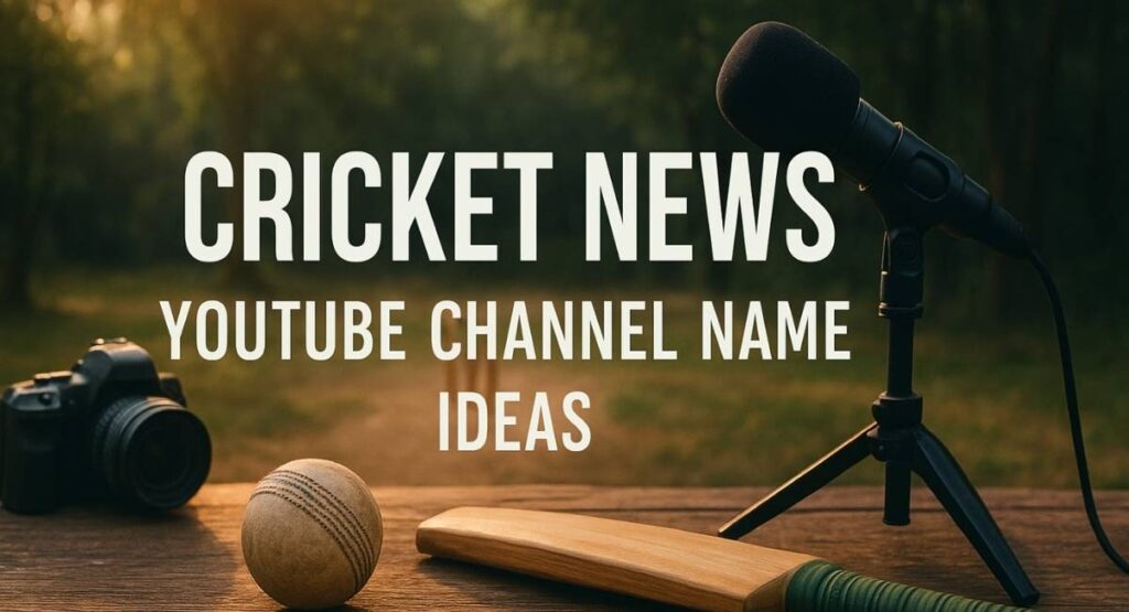 Cricket News YouTube Channel Name Ideas