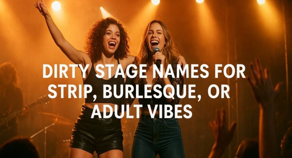 Dirty Stage Names For Strip, Burlesque, Or Adult Vibes