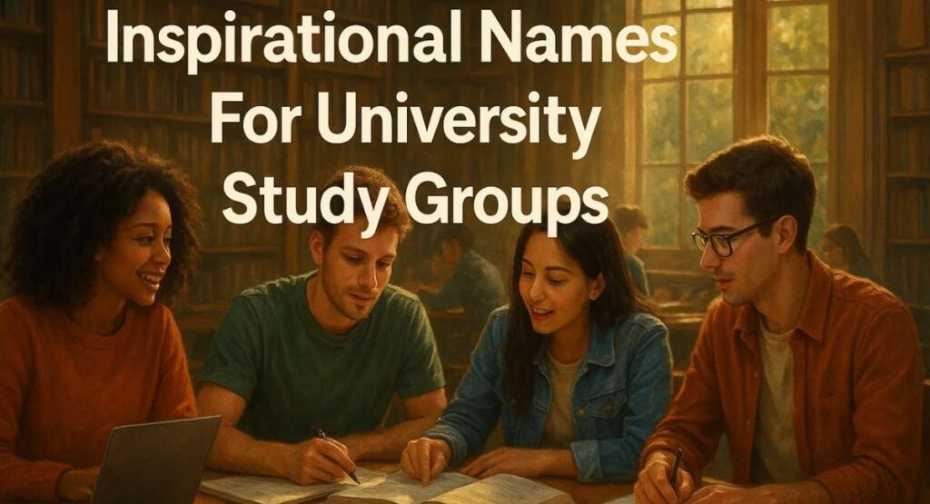 Inspirational Names For University Study Groups