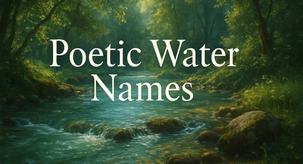 Poetic Water Names