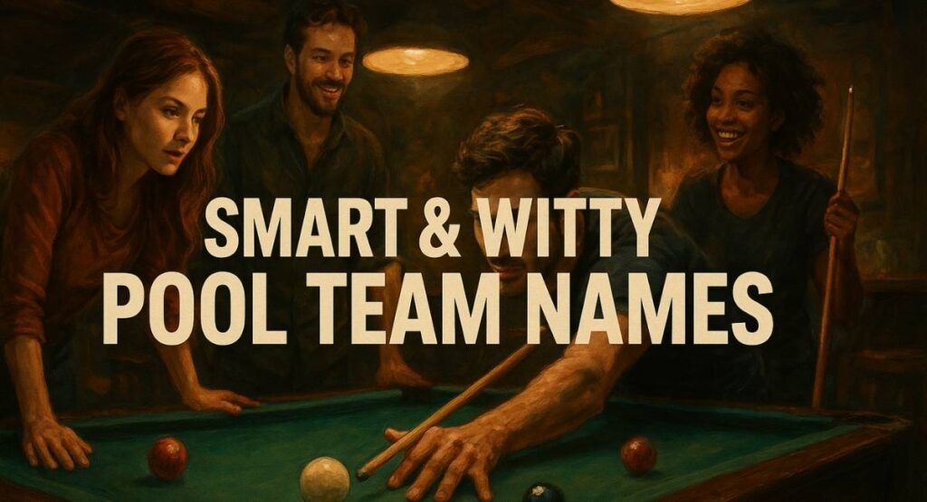 Smart & Witty Pool Team Names