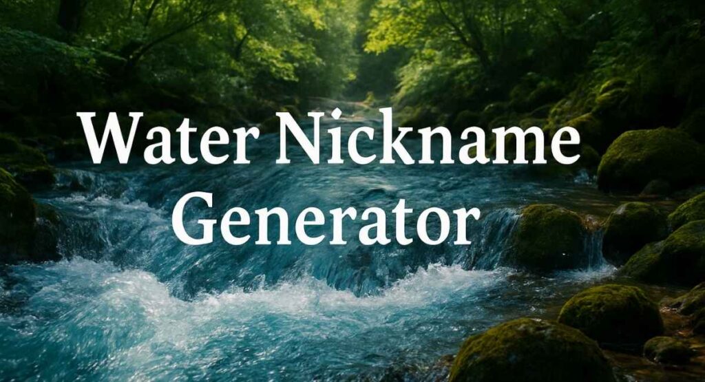 Water Nickname Generator
