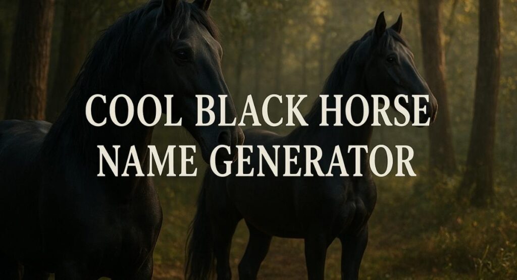 Cool Black Horse Name Generator