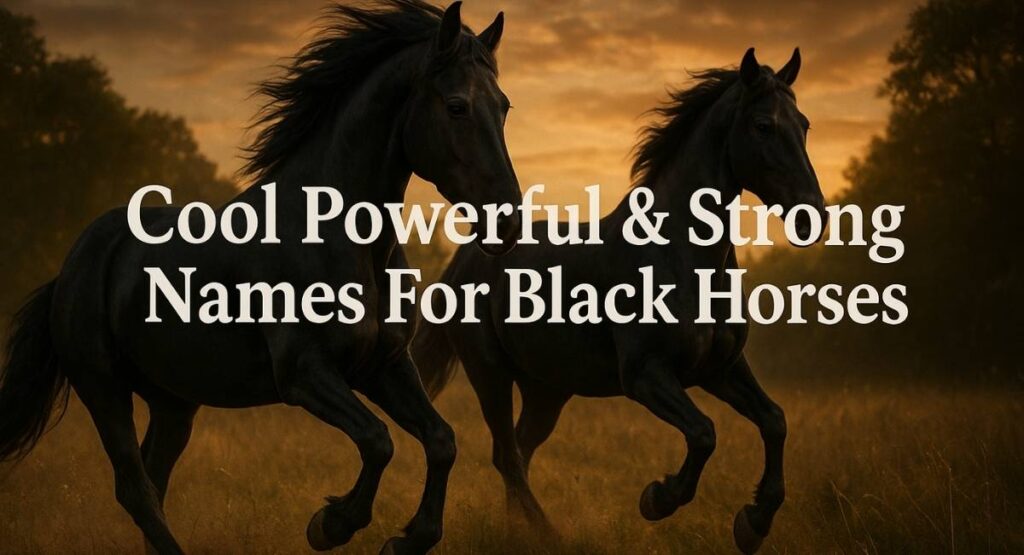 Cool Powerful & Strong Names For Black Horses